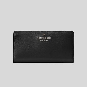 Kate Spade Large Slim Bifold Wallet Cameron Black